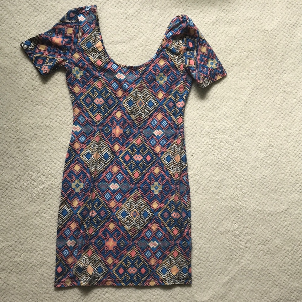 Multi-colored Bodycon Dress